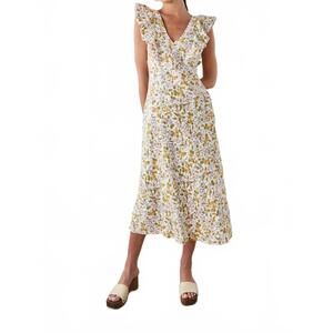 NEW RAILS constance linen midi dress in tansy floral pattern